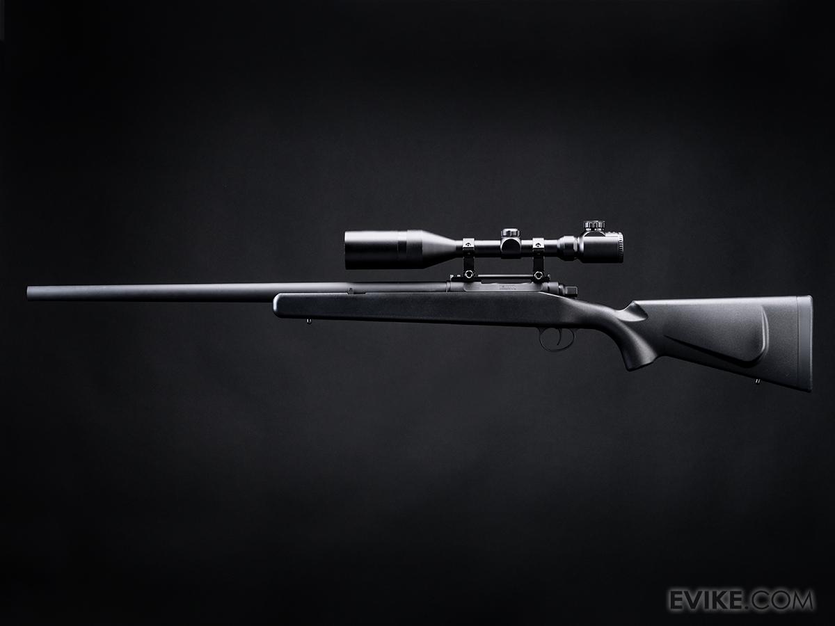 EMG x Barrett Fieldcraft Airsoft Precision Bolt-Action Sniper Rifle with Featherweight Zero Trigger (Color: Blackout)